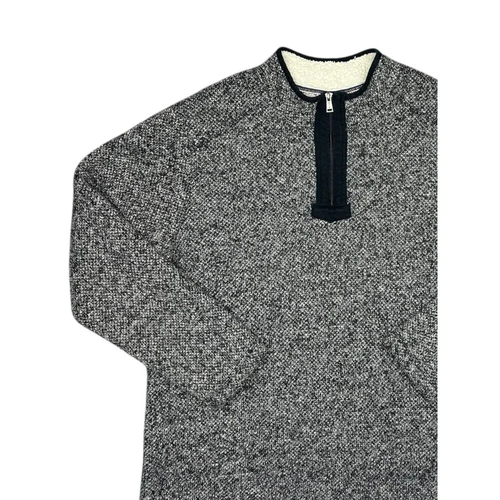 Orvis XL Gray Sherpa Fleece 1/4 Zip Pullover Outdoor Sweater Warm Soft